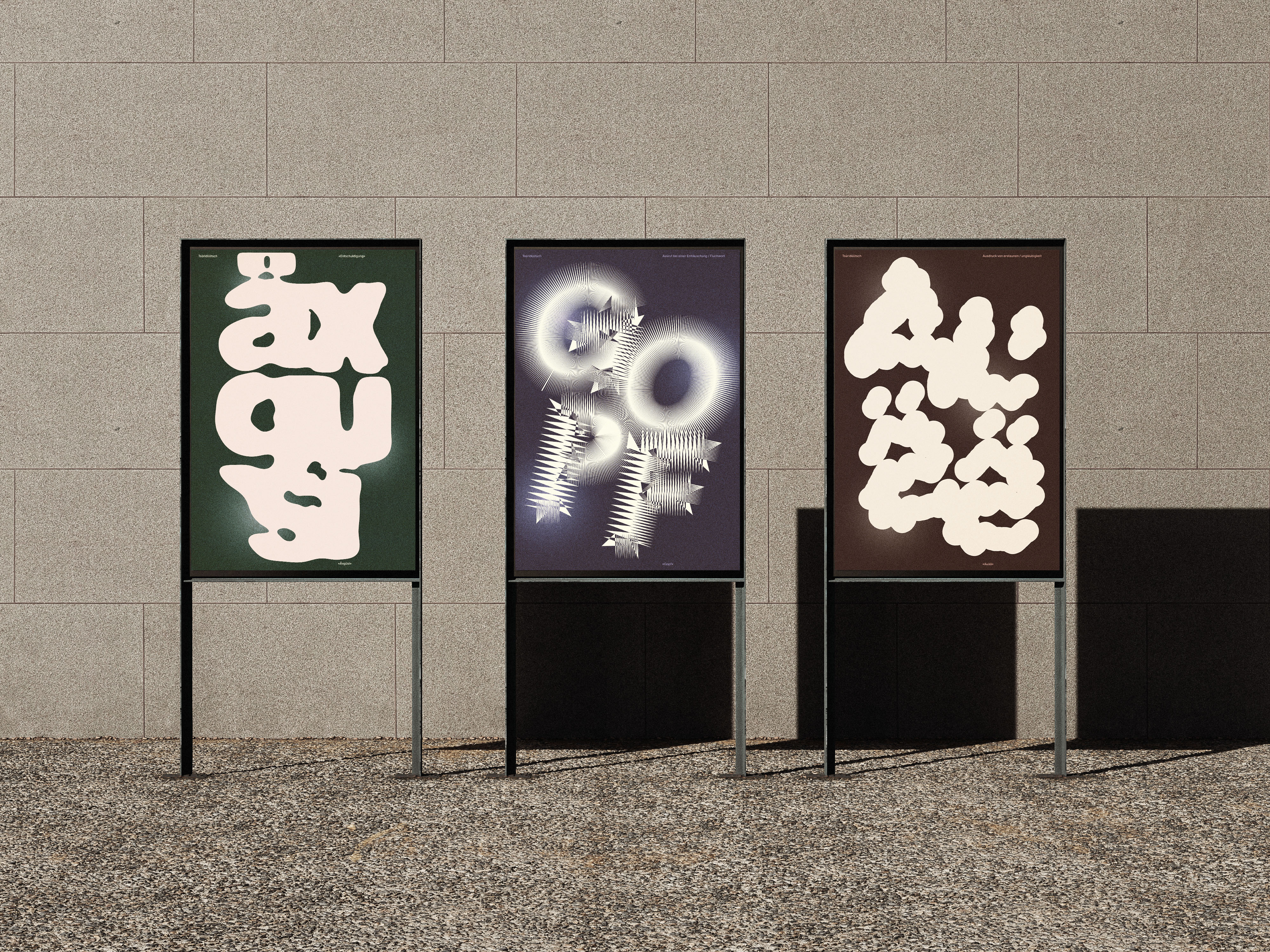 Farbige Plakatserie